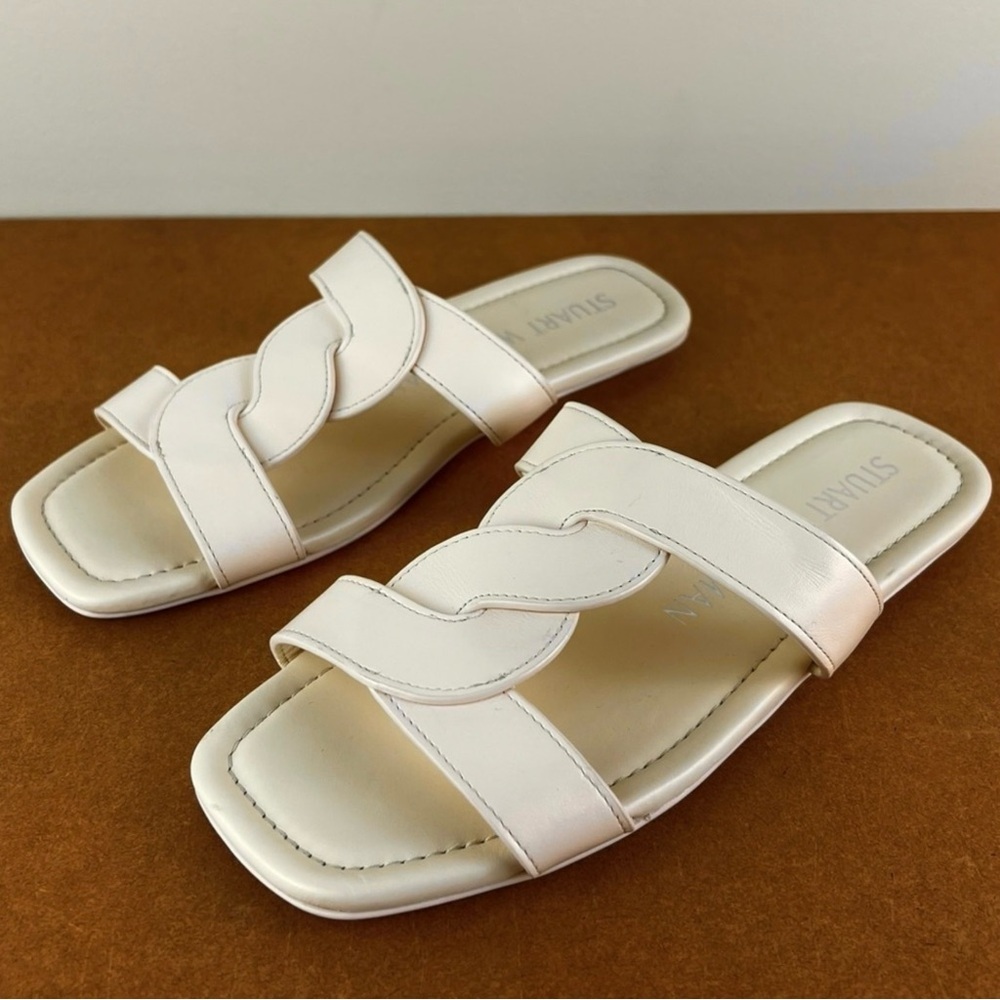 STUART WEITZMAN TWISTED LEATHER SANDALS - Picture 9 of 13